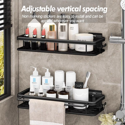 Bathroom Storage Rack Stainless Steel anti Rust Storage Shower Rack Suction Cup Storage Rack Household Storage Appliances