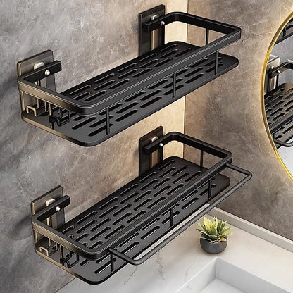 Bathroom Storage Rack Stainless Steel anti Rust Storage Shower Rack Suction Cup Storage Rack Household Storage Appliances